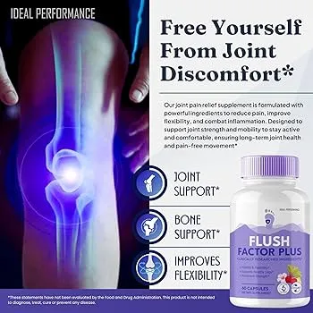 Flush Factor Plus is a vegan, stimulant-free supplement formulated to target joint pain, swelling, and fluid retention. Its unique blend of anti-inflammatory and circulation-boosting