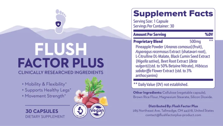 Flush Factor Plus is a vegan, stimulant-free supplement formulated to target joint pain, swelling, and fluid retention. Its unique blend of anti-inflammatory and circulation-boosting