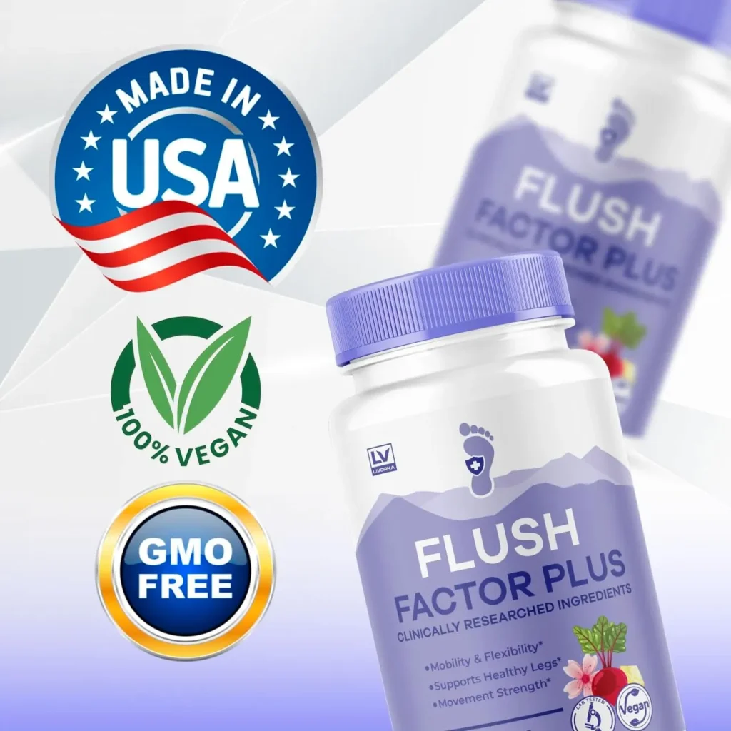 Flush Factor Plus is a vegan, stimulant-free supplement formulated to target joint pain, swelling, and fluid retention. Its unique blend of anti-inflammatory and circulation-boosting