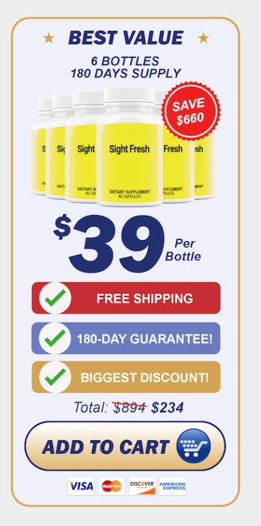 SightFresh is a natural formula developed to help support eye health and protect vision as you age.