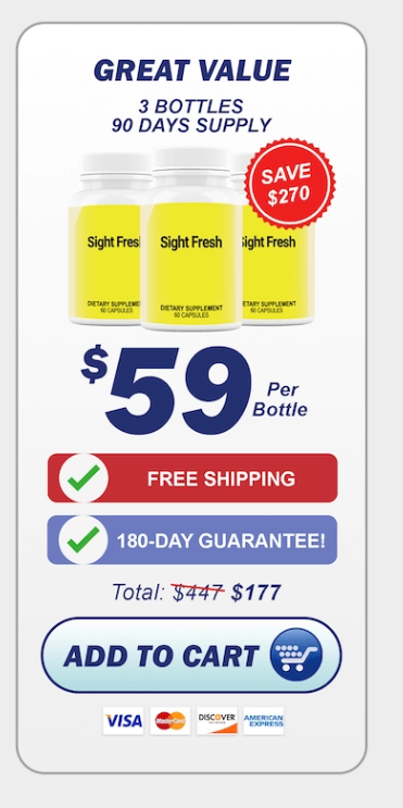 SightFresh is a natural formula developed to help support eye health and protect vision as you age.