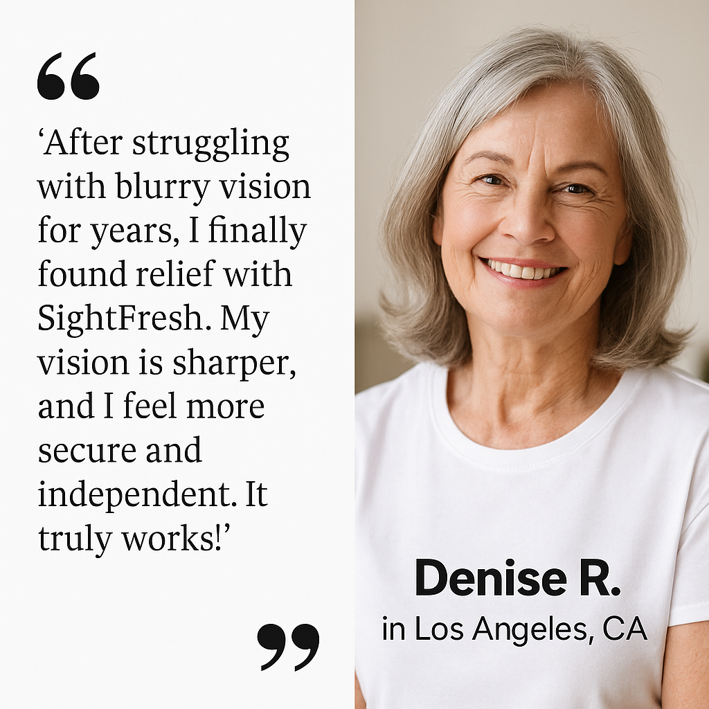 SightFresh is a natural formula developed to help support eye health and protect vision as you age.