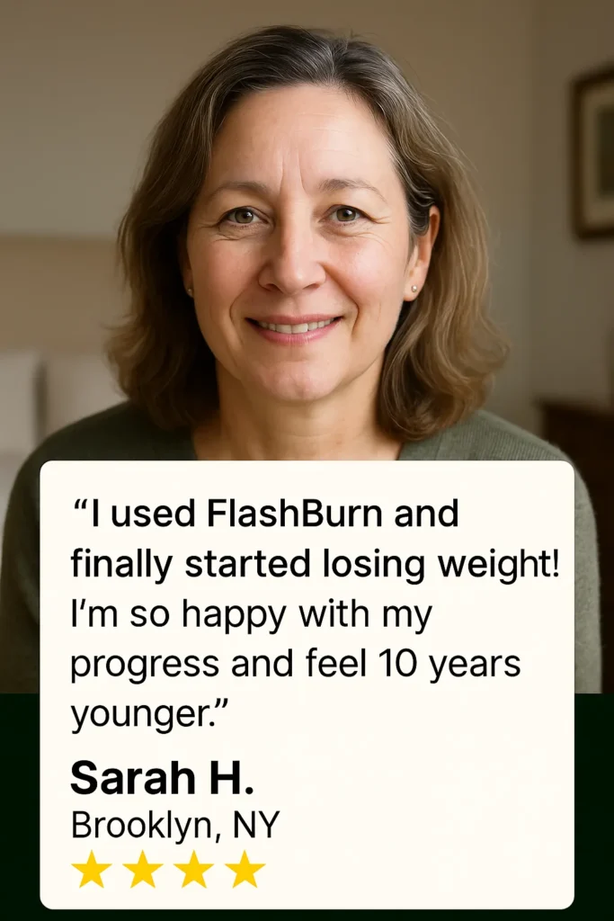 FlashBurn targets the bad bacteria that slow down your metabolism and promotes the growth of good bacteria that burn fat.